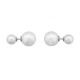 Pendientes Plata Doble perlas Blancas